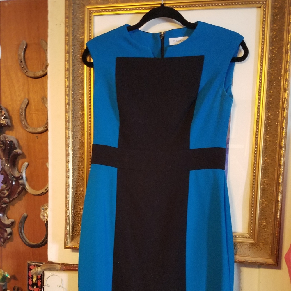 Calvin Klein color block dress